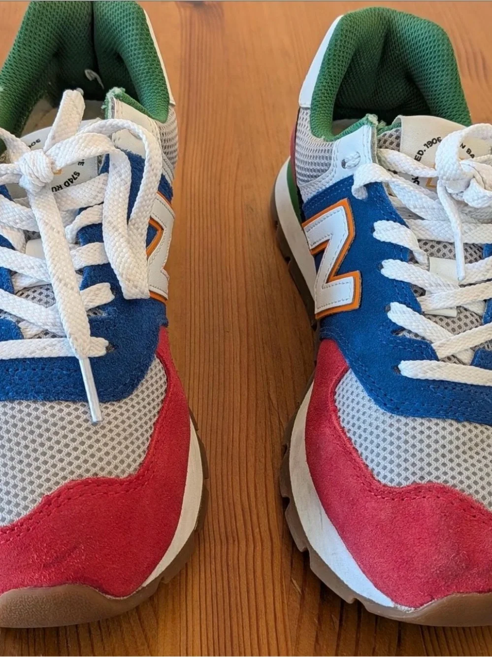 New Balance 574 Multicolor Sneakers | Green Red Blue | Retro Classic Shoes